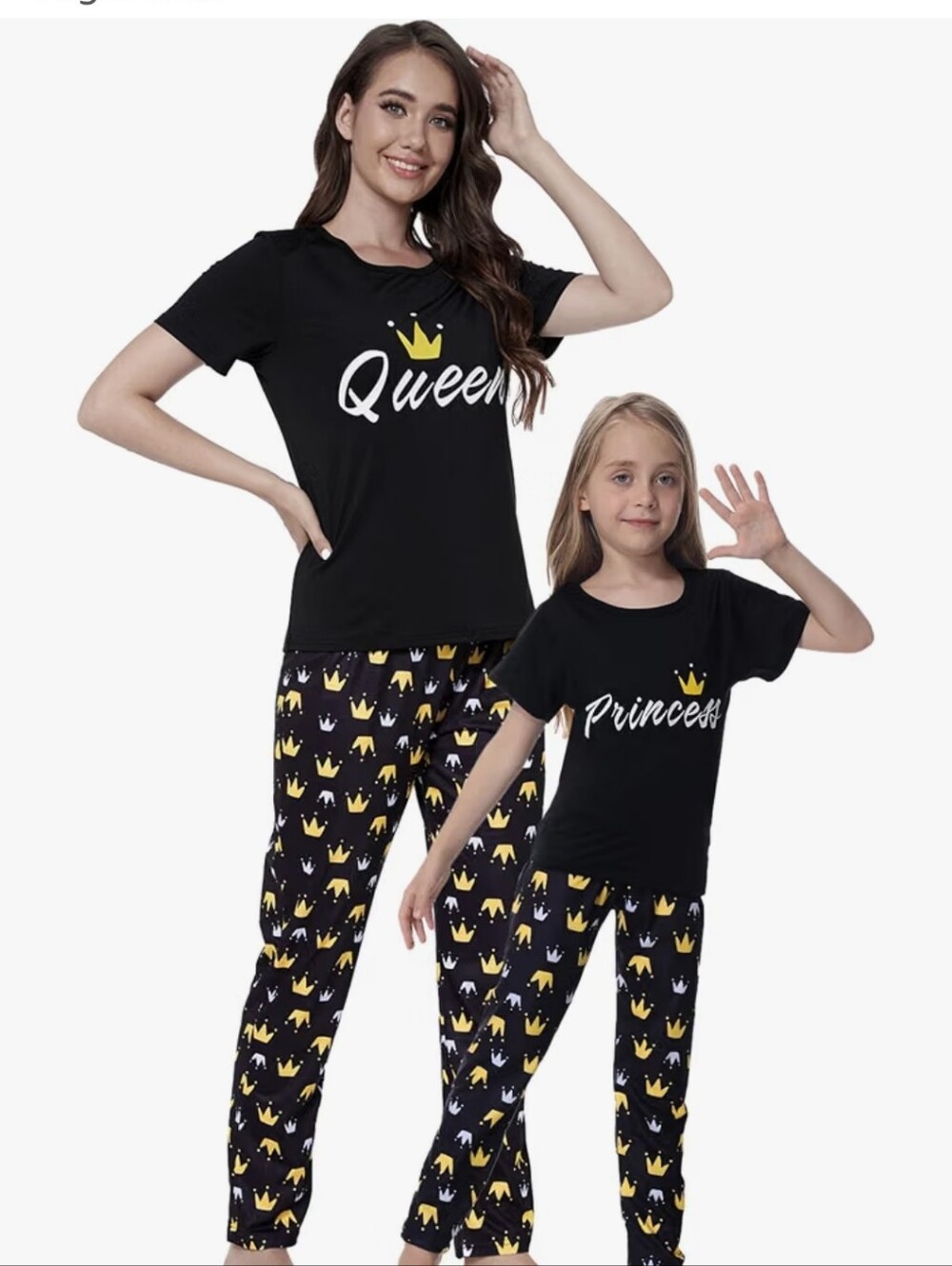 Mother Daughter Matching Pajama Set Queen And Princess